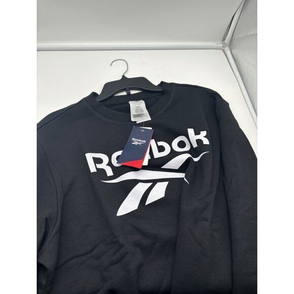 Reebok Men's Identity Big Logo Crew in Black, Sz. XL - Picture 6 of 8